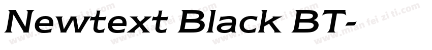 Newtext Black BT字体转换